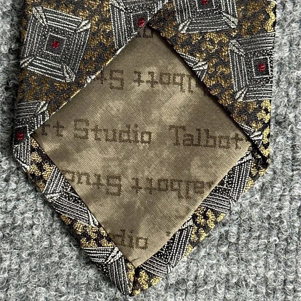 Vintage Talbot Studio Tie Mens Geometric Multicolor Robert Talbot Necktie - Picture 5 of 10